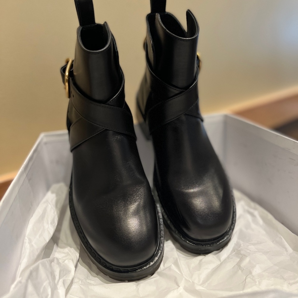 Chloe black ankle boots